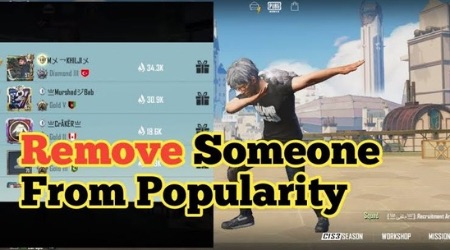 How to delete someone from popularity in PUBG Mobile 