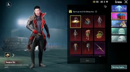 PUBG Mobile Vampire Set with Exclusive Emote in October 2024 Custom Crate – Unlock Mythic Outfit and Stylish Emote in Latest Update